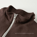 Autumn Winter Suede Zip Coat